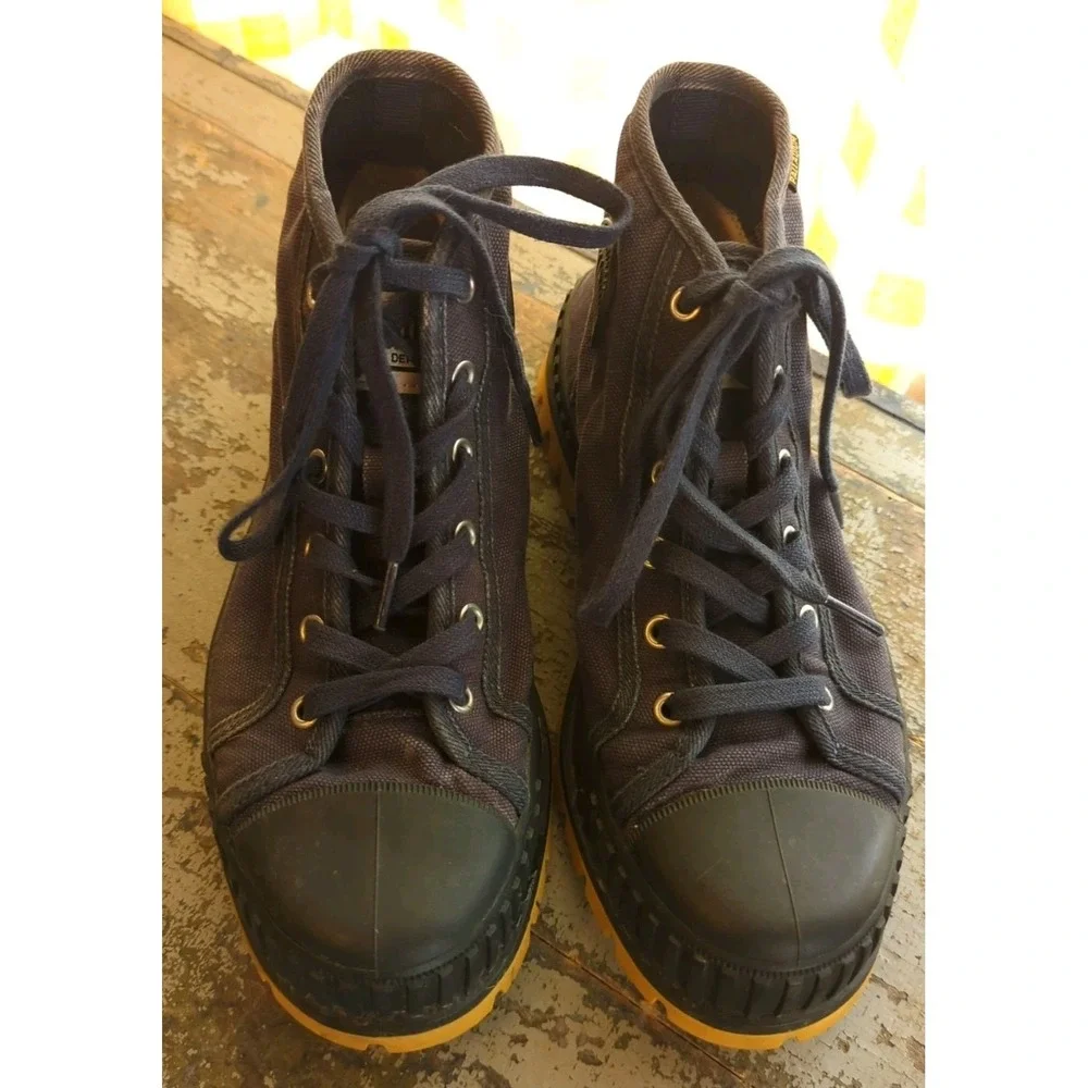 Palladium‎ Navy Blue Round Toe Lace-Up Chukka Boots Size Mens 8 Women's 9.5